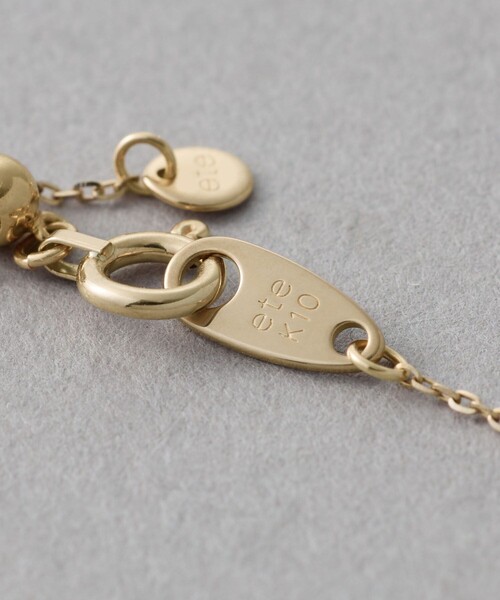 ete（エテ） ブレスレット 「レイヤード」 K10YG ダイヤモンド/パール