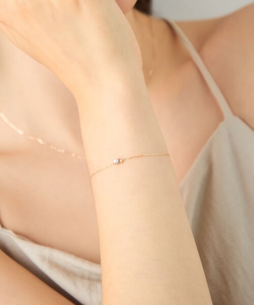 ete k10 ブレスレット　パール　ダイヤモンド ete（エテ） ブレスレット 「レイヤード」 K10YG ダイヤモンド/パール