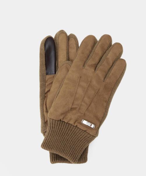 TAKEO KIKUCHI（タケオキクチ） 手袋 スエード調ニットコンビ