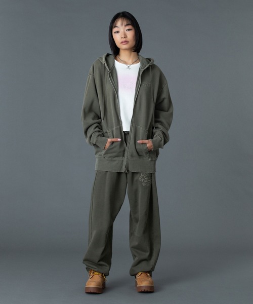 X-girl（エックスガール） スウェットパンツ ジャージ PIGMENT DYED