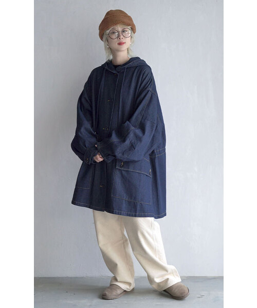 「e-zakkamania stores」 コート M インディゴブルー レディース_画像2