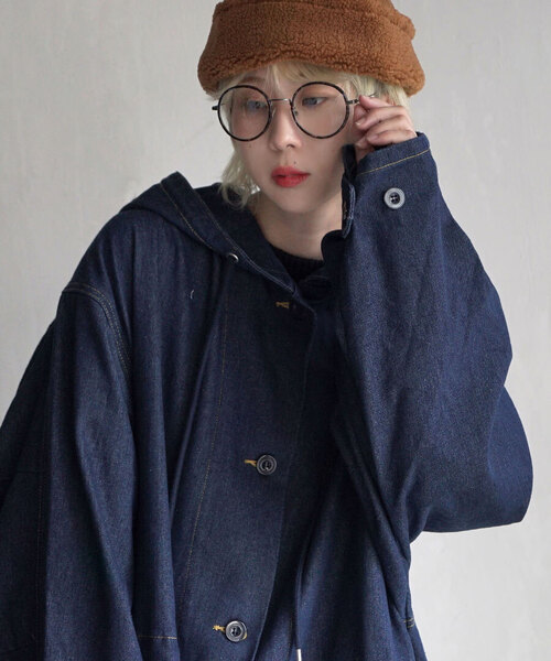 「e-zakkamania stores」 コート M インディゴブルー レディース_画像3