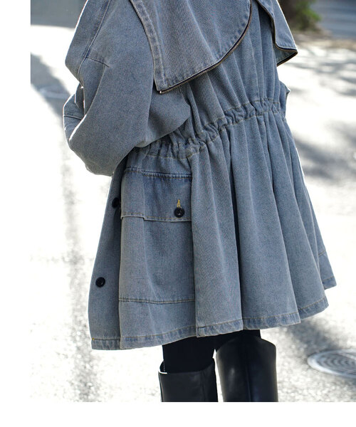 「e-zakkamania stores」 コート M インディゴブルー レディース_画像6