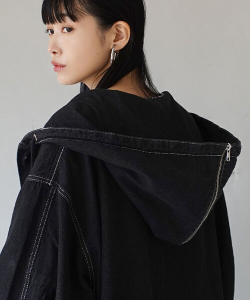 「e-zakkamania stores」 コート M インディゴブルー レディース_画像9