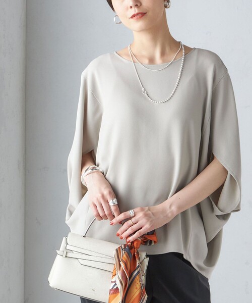 SHIPS（シップス） 7分袖カットソー ONE SIZE ライトグレー レディース