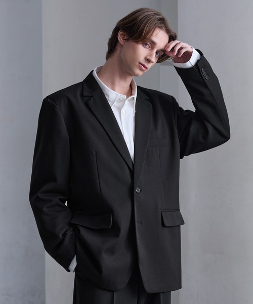 ♦︎未使用♦︎CULLNI ブラック テーラードジャケット CULLNI（クルニ）の「Double Satin ZIP Pocket Tailored Jacket