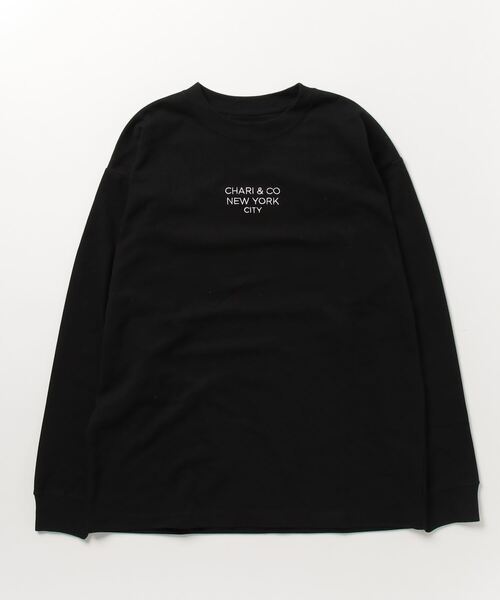 ちゃこりブラックS CHARI&CO（チャリアンドコー） 長袖Tシャツ LARGE ブラック メンズ
