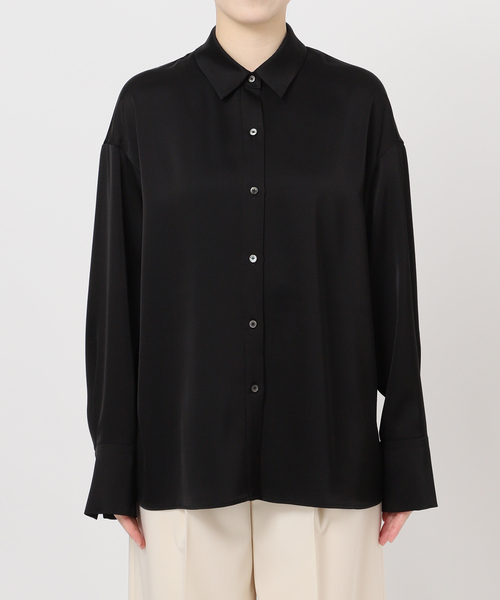 NOBLE（ノーブル） ブラウス シャツ 「26SS先行」ルナサテンドレープ