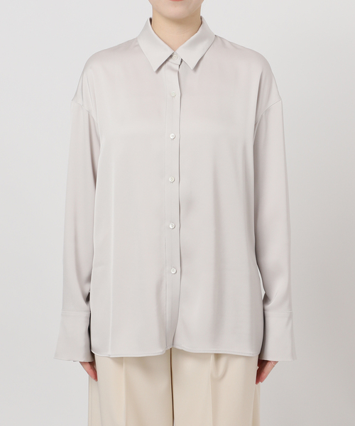 NOBLE（ノーブル） ブラウス シャツ 「26SS先行」ルナサテンドレープ