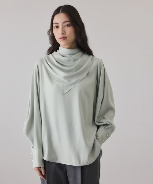 ADAM ET ROPE'（アダムエロペ） ブラウス シャツ フィブリルロンTEE