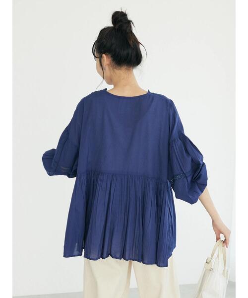 「CRAFT STANDARD BOUTIQUE」 長袖ブラウス FREE ネイビー レディース_画像7