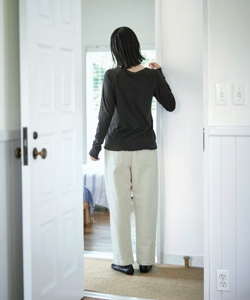 「Sunny clouds」 スウェットパンツ LL オフホワイト レディース_画像6