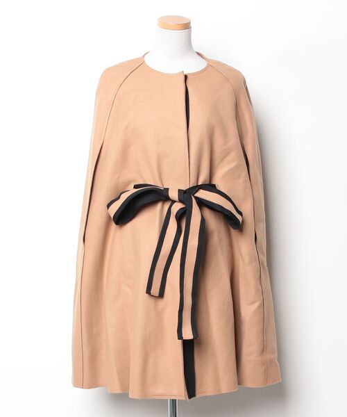 ランバンオンブルー　ノーカラージャケット LANVIN en Bleu 「LANVIN Bleu」 ノーカラージャケット 38 ブラウン