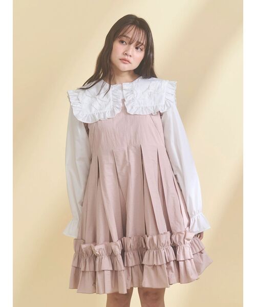 merry jenny（メリージェニー） ブラウス シャツ ribbonフリルカラー