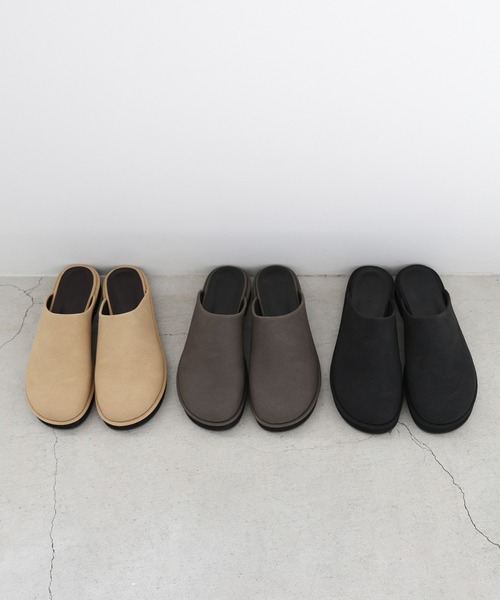 「select MOCA」 フラットサンダル MEDIUM チャコールグレー レディース_画像2
