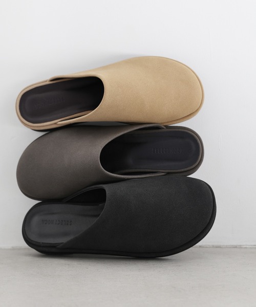 「select MOCA」 フラットサンダル MEDIUM チャコールグレー レディース_画像5