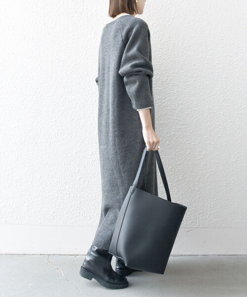 SHIPS any 「SHIPS any」 長袖ワンピース ONE SIZE ネイビー