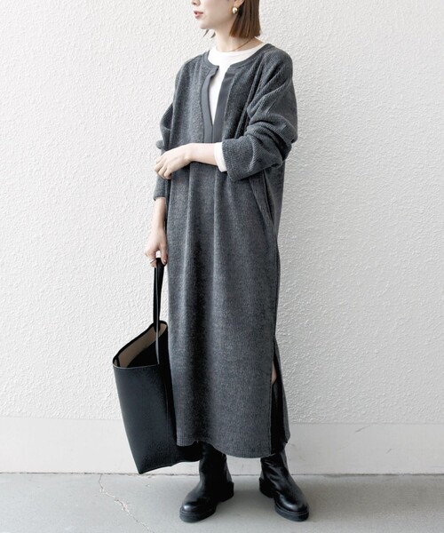 ships any ワンピース SHIPS any 「SHIPS any」 長袖ワンピース ONE SIZE ネイビー