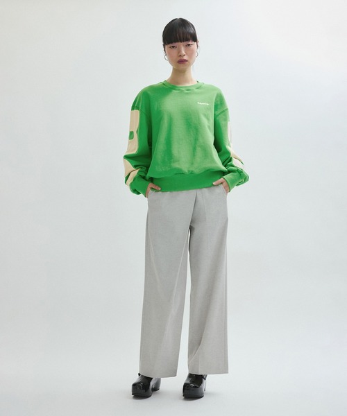 「ADAM ET ROPE'」 スウェットカットソー FREE ライトグリーン レディース_画像2