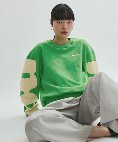 「ADAM ET ROPE'」 スウェットカットソー FREE ライトグリーン レディース_画像8