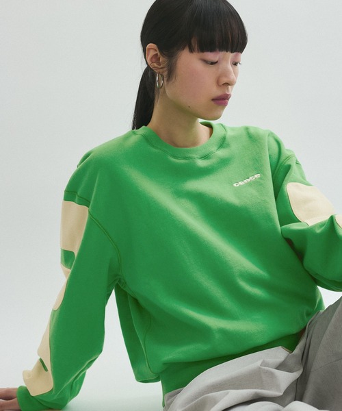 「ADAM ET ROPE'」 スウェットカットソー FREE ライトグリーン レディース_画像9
