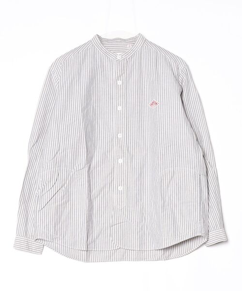 Danton（ダントン） ストライプ柄長袖ブラウス 40 グレー レディース