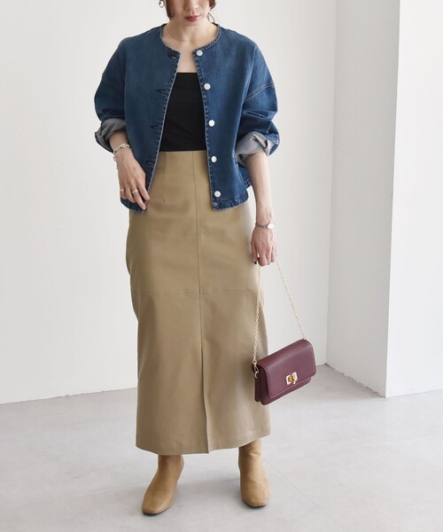 「quaranciel」 タイトスカート 40 ベージュ レディース_画像3