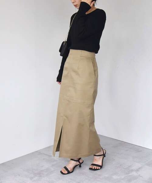 「quaranciel」 タイトスカート 40 ベージュ レディース_画像6