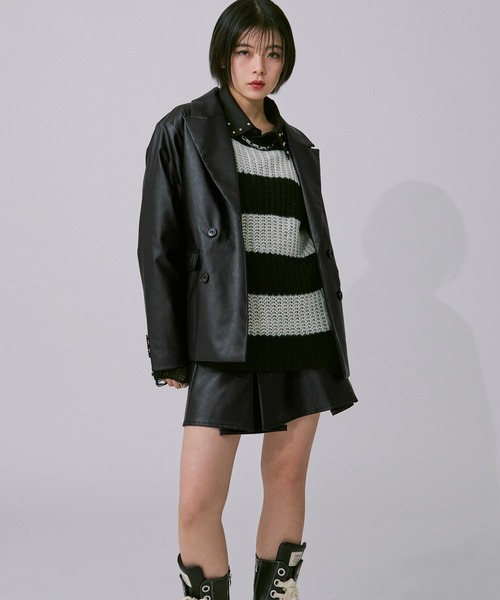 「Ellno Loset」 テーラードジャケット X-SMALL チャコールグレー メンズ_画像3