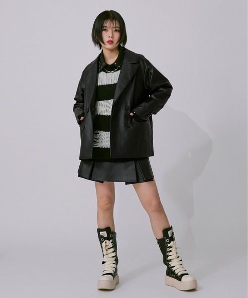 「Ellno Loset」 テーラードジャケット X-SMALL チャコールグレー メンズ_画像7