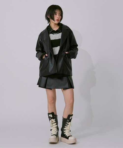 「Ellno Loset」 テーラードジャケット X-SMALL チャコールグレー メンズ_画像8