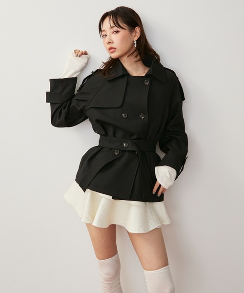 krahe（クレーエ） トレンチコート コート 2wayスタンドカラー