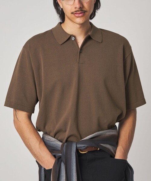 ハイツイスト ショートスリーブ ポロシャツ LOOSE Steven Alan＞ ハイツイスト ショートスリーブ ポロシャツ LOOSE