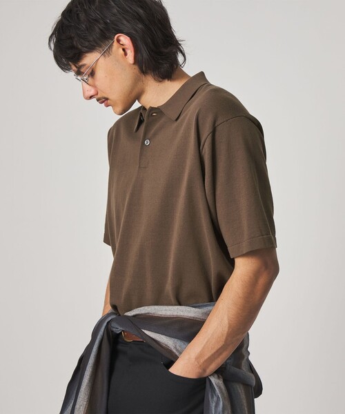 ハイツイスト ショートスリーブ ポロシャツ LOOSE Steven Alan＞ ハイツイスト ショートスリーブ ポロシャツ LOOSE