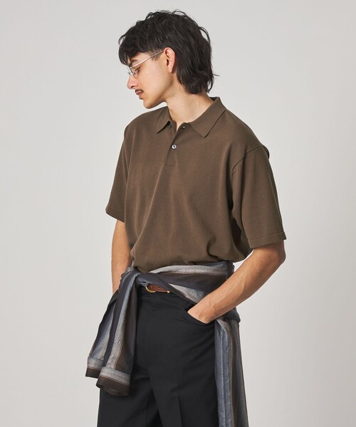 ハイツイスト ショートスリーブ ポロシャツ LOOSE Steven Alan＞ ハイツイスト ショートスリーブ ポロシャツ LOOSE