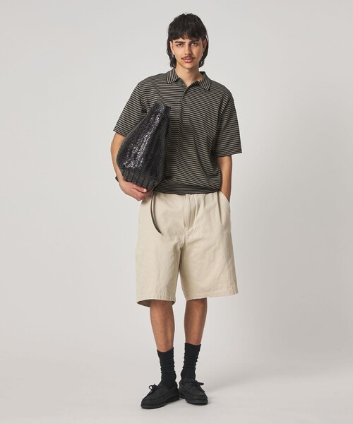 ハイツイスト ショートスリーブ ポロシャツ LOOSE Steven Alan＞ ハイツイスト ショートスリーブ ポロシャツ LOOSE
