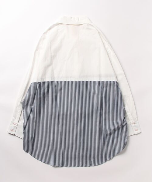 「Q」 長袖シャツ MEDIUM ブルー系その他 レディース_画像7