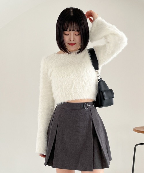 「Heather」 長袖ニット FREE グレー レディース_画像3