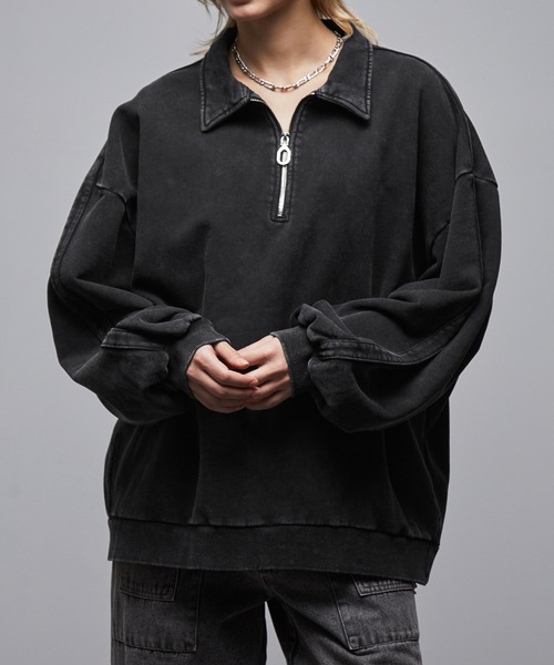 「Loose/ルース」 スウェットカットソー X-SMALL ブラック メンズ_画像2