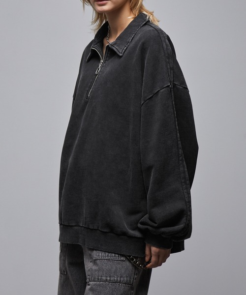 「Loose/ルース」 スウェットカットソー X-SMALL ブラック メンズ_画像4