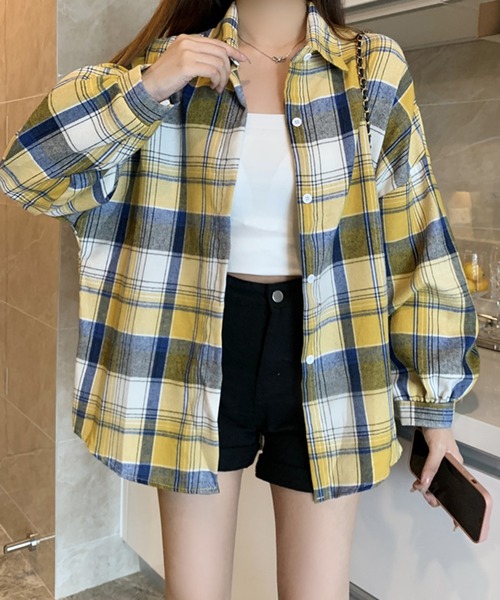 「BENDER TOKYO」 長袖シャツ FREE ブラウン レディース_画像6