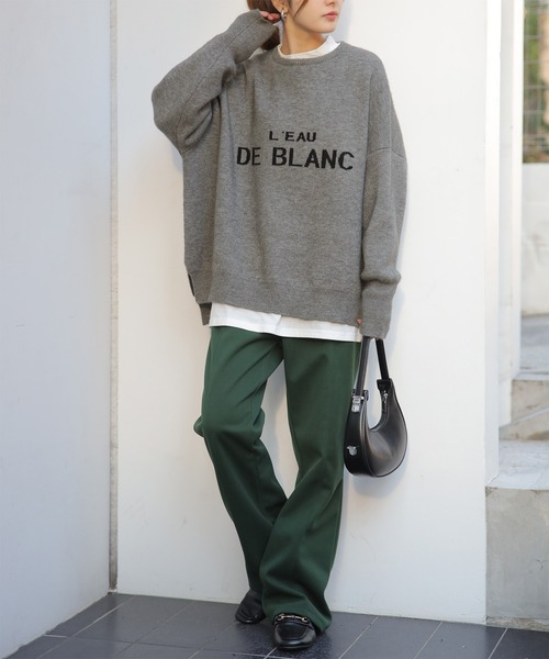 「HUG.U」 長袖ニット FREE グレー レディース_画像3