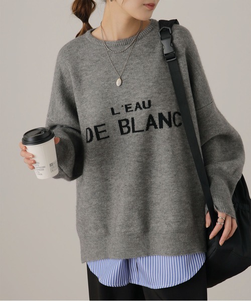 「HUG.U」 長袖ニット FREE グレー レディース_画像4