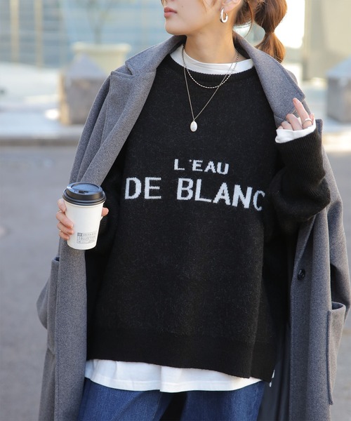 「HUG.U」 長袖ニット FREE グレー レディース_画像6