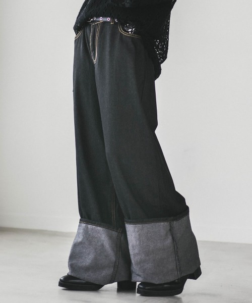 「Shoowtime」 デニムパンツ LARGE ブラック メンズ_画像2