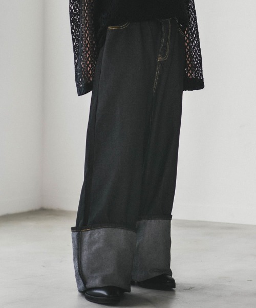 「Shoowtime」 デニムパンツ LARGE ブラック メンズ_画像3