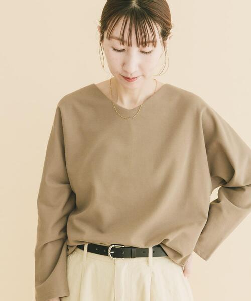 美品　シティショップ　プルオーバー  カット　Tシャツ MAISON SPECIAL（メゾンスペシャル） tシャツ 「UNISEX」Leaf Back Cut