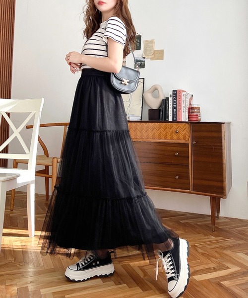 「moment+」 フレアスカート L アイボリー レディース_画像2