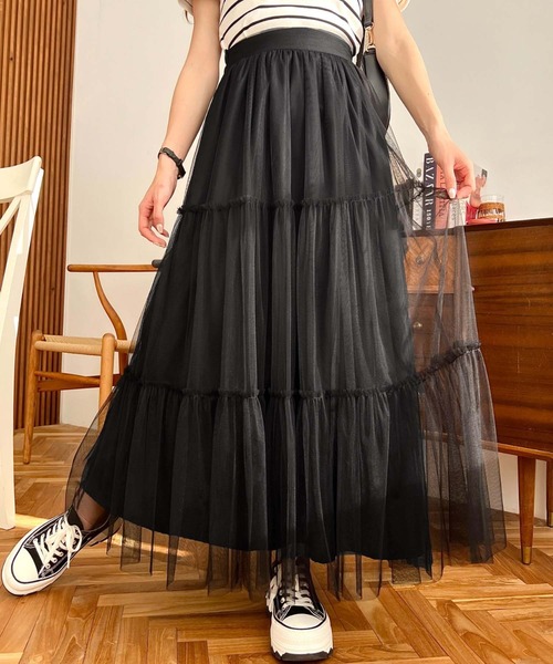 「moment+」 フレアスカート L アイボリー レディース_画像4