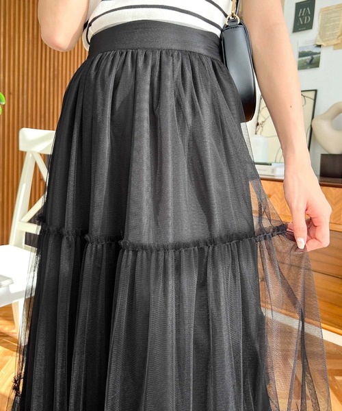 「moment+」 フレアスカート L アイボリー レディース_画像5